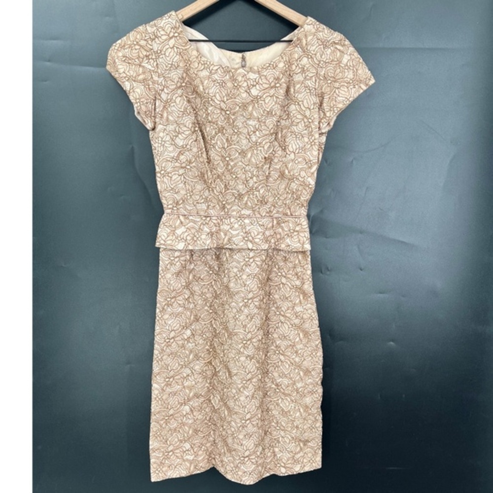 Vintage 60s Gaylord Fashion's handmade sheath cocktail dress lace‎ mauve 2 4
